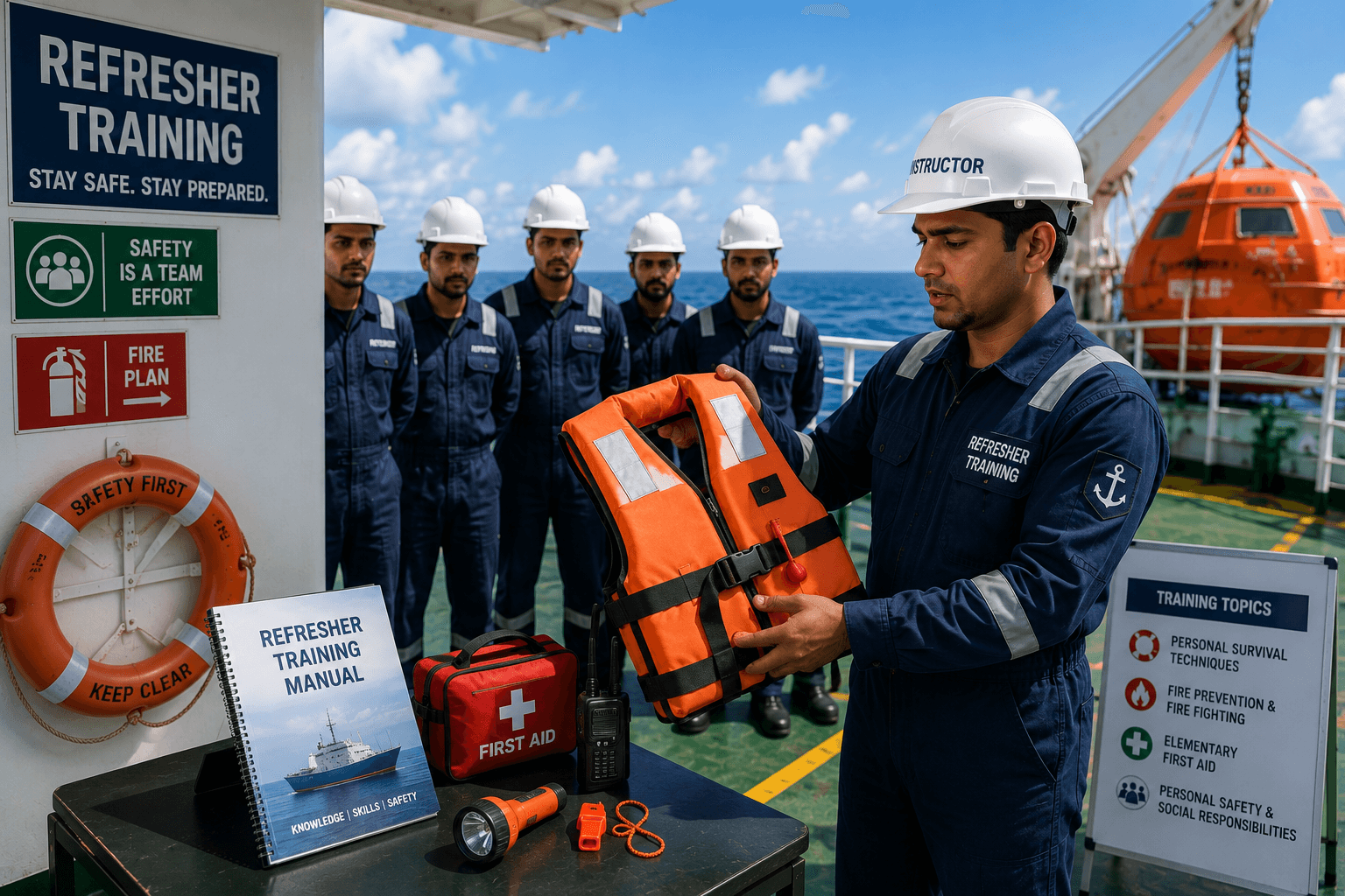 Maritime refresher safety training